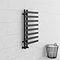 Arezzo Anthracite 800 x 500mm 8 Bars Designer Heated Towel Rail Large Image