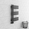 Arezzo Anthracite 800 x 500mm 9 Bars Designer Heated Towel Rail