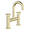 Arezzo Art Deco Crosshead Bath Filler - Brushed Brass