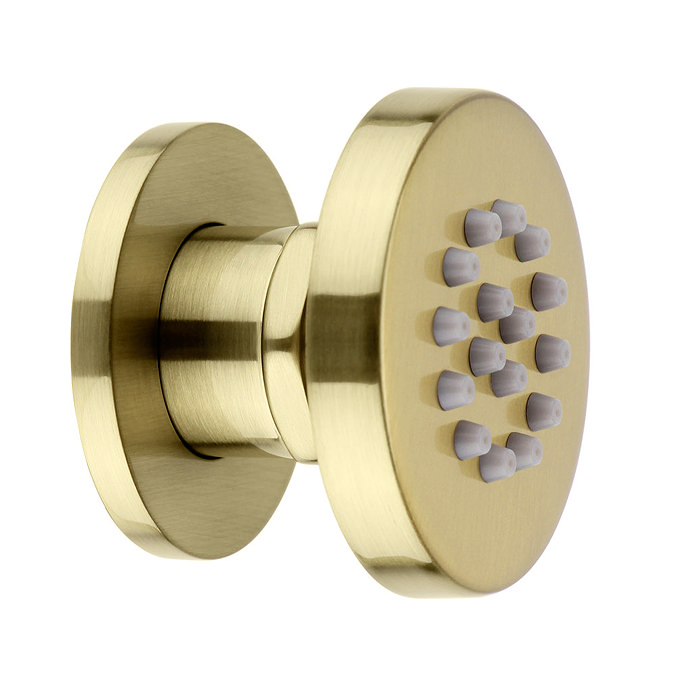 Arezzo Art Deco Crosshead Brushed Brass Luxury Spa 3 Outlet Shower Bundle