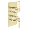 Arezzo Art Deco Lever Twin Concealed Shower Valve with Diverter - Brushed Brass