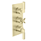 Arezzo Art Deco Lever Brushed Brass Luxury Spa 3 Outlet Shower Bundle