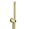 Arezzo Art Deco Lever Brushed Brass Shower with Concealed Valve, Wall Mounted 195mm Head + Handset