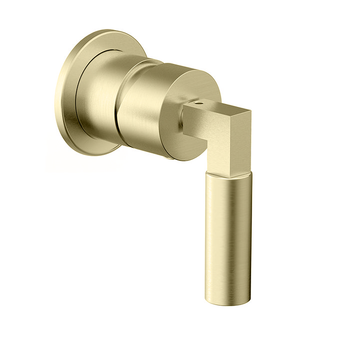 Arezzo Art Deco Lever Brushed Brass Wall Mounted (2TH) Basin Mixer Tap