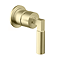 Arezzo Art Deco Lever Brushed Brass Wall Mounted (2TH) Basin Mixer Tap