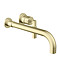 Arezzo Art Deco Lever Brushed Brass Wall Mounted (2TH) Basin Mixer Tap