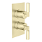 Arezzo Art Deco Lever Twin Concealed Shower Valve - Brushed Brass