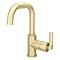 Arezzo Art Deco Single Lever Side Action Mono Basin Mixer - Brushed Brass