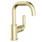 Arezzo Art Deco Single Lever Side Action Mono Basin Mixer - Brushed Brass