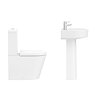 Arezzo B-Shaped Shower Bath Suite - 1700mm  In Bathroom Large Image