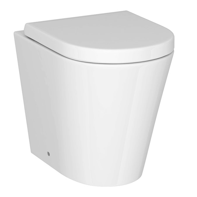 Arezzo Back to Wall Toilet (incl. Seat with Brushed Brass Hinges)