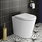 Arezzo Back to Wall Toilet (incl. Seat with Matt Black Hinges)
