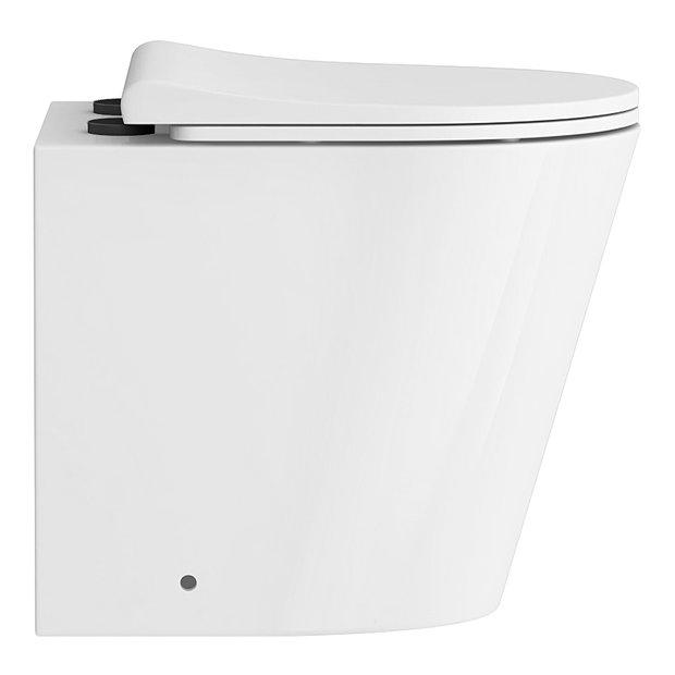 Arezzo Back to Wall Toilet (incl. Slim Seat with Matt Black Hinges