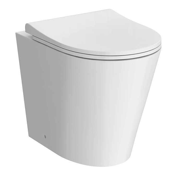 Arezzo Back to Wall Toilet (incl. Slim Soft Close Seat with Brushed Brass Hinges)