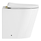 Arezzo Back to Wall Toilet (incl. Slim Soft Close Seat with Brushed Brass Hinges)