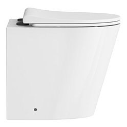 Arezzo Back to Wall Toilet (incl. Slim Soft Close Seat with Matt Black Hinges)