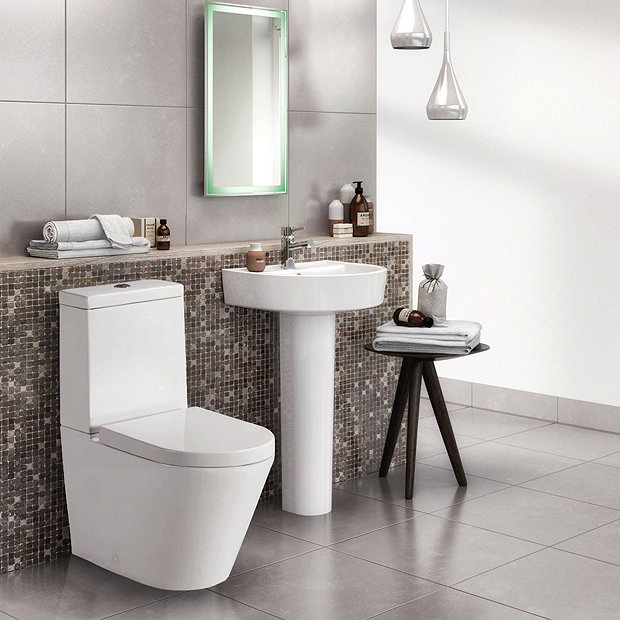 Arezzo Basin 520mm Round 1 TH Basin + Full Pedestal  Feature Large Image