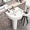 Arezzo Basin 520mm Round 1 TH Basin + Full Pedestal  Profile Large Image