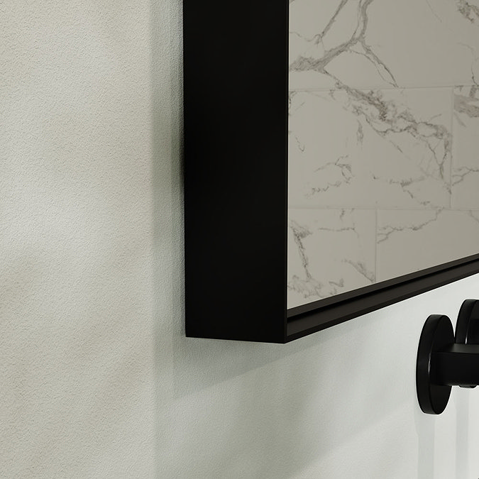 Arezzo Black 1200 x 700mm Rectangular Mirror Feature Large Image