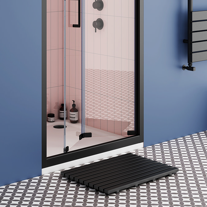 Turin Black Fast Flow Shower Waste  Profile Large Image