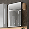 Arezzo Black Frame Rectangular LED Illuminated Anti-Fog Bathroom Mirror - 700 x 500mm