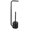 Arezzo Black Free Standing Toilet Brush + Roll Holder Large Image