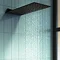 Arezzo Black Square Flat Fixed Shower Head (220 x 500mm) Large Image