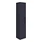 Arezzo Blue Floor Standing Vanity Unit, Tall Cabinet + Toilet Pack with Black Handles  Newest Large 