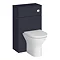 Arezzo Blue Floor Standing Vanity Unit, Tall Cabinet + Toilet Pack with Black Handles  Newest Large 
