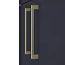 Arezzo Blue Floor Standing Vanity Unit, Tall Cabinet + Toilet Pack with Brass Handles  Standard Larg