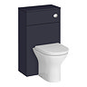 Arezzo Blue Floor Standing Vanity Unit, Tall Cabinet + Toilet Pack with Chrome Handles  Newest Large