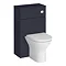 Arezzo Blue Wall Hung Sink Vanity Unit + Toilet Package with Brass Handle additional Large Image