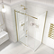 Arezzo Brushed Brass 1000 x 700 Frameless Sliding Door Shower Enclosure