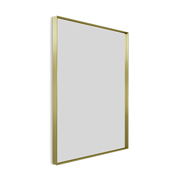 Arezzo Brushed Brass 1000 x 800mm Rectangular Mirror  Profile Large Image