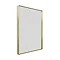 Arezzo Brushed Brass 600 x 800mm Rectangular Mirror Large Image