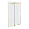 Arezzo Brushed Brass 1000mm Frameless Sliding Shower Door