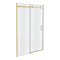 Arezzo Brushed Brass 1000mm Frameless Sliding Shower Door