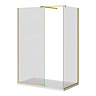 Arezzo Brushed Brass 10mm Glass 1400 x 900 Wet Room (with Screen, Side Panel + Tray)