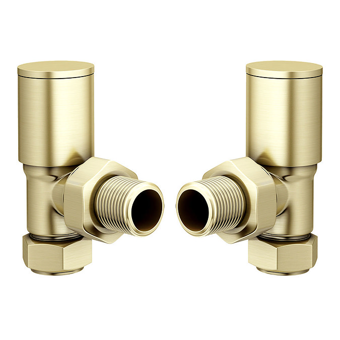 Arezzo Brushed Brass 1200 x 500mm Heated Towel Rail (incl. Valves + Electric Heating Kit)