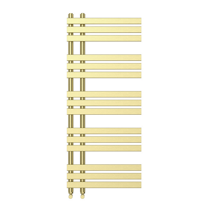Arezzo Brushed Brass 1200 x 500mm 15 Bar Designer Heated Towel Rail