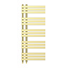 Arezzo Brushed Brass 1200 x 500mm 15 Bar Designer Heated Towel Rail