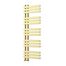 Arezzo Brushed Brass 1200 x 500mm 15 Bar Designer Heated Towel Rail