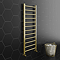 Arezzo Brushed Brass 1200 x 500mm Straight Heated Towel Rail (incl. Valves + Electric Heating Kit)