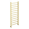 Arezzo Brushed Brass 1200 x 500mm Straight Heated Towel Rail (incl. Valves + Electric Heating Kit)