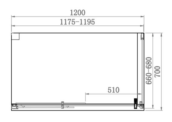 Arezzo Brushed Brass 1200 x 700 Frameless Sliding Door Shower Enclosure