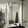 Arezzo Brushed Brass 1200 x 700mm Rectangular Mirror  Profile Large Image