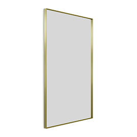 Arezzo Brushed Brass 1200 x 700mm Rectangular Mirror Large Image