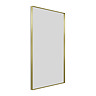 Arezzo Brushed Brass 1200 x 700mm Rectangular Mirror Large Image