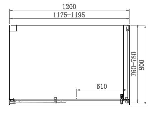 Arezzo Brushed Brass 1200 x 800 Frameless Sliding Door Shower Enclosure