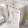 Arezzo Brushed Brass 1200mm Frameless Sliding Shower Door
